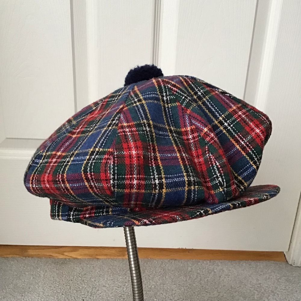 Town Talk Kentucky Newsboy Plaid Golf Hat